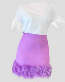 Jessika FashionQueen Feather Skirt